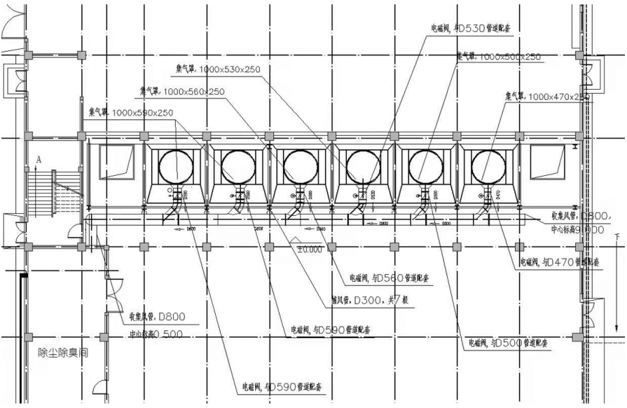 改造后末端除臭收集風(fēng)管布置圖 改造后末端除臭收集風(fēng)管布置圖